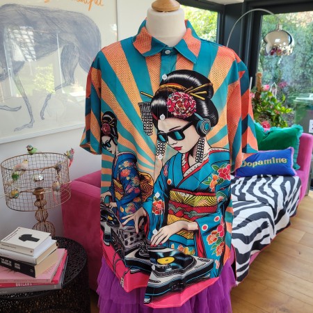 Geisha DJ Oversized Shirt