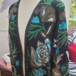 Green and Blue Sequin Kimono