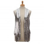 Silver Sequin Waistcoat