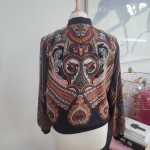 Brown Paisley Bomber