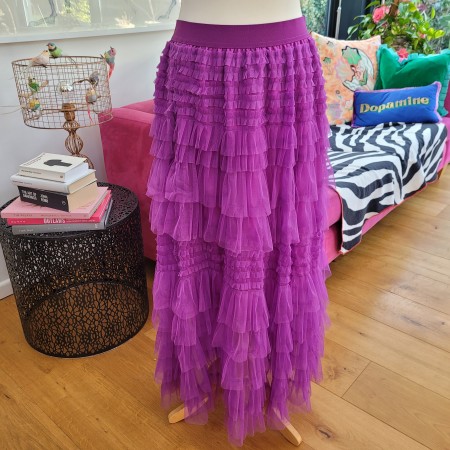 Deep Purple Tulle Skirt