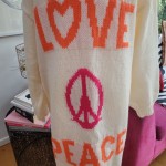 Cream Love and Peace Cardigan