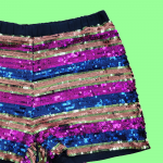 Striped Sequin Shorts