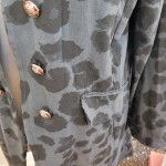 Animal Print Military Style Jacket