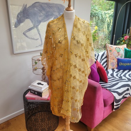 Yellow Sari Kimono