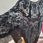 Black Velvet Poncho