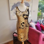 Gold Black Sequin Dress