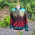 Rainbow Sequin Bomber
