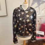 Silver Star Sequin Bomber