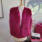 Raspberry Faux Fur Gilet