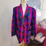 Raw Silk Check Jacket