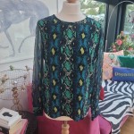 Snake Print Silk Top