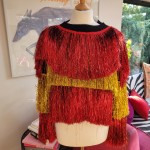 Red and Gold Tinsel Jumper