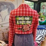 Plaid Cropped Upcycled Jacket