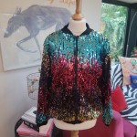 Rainbow Sequin Bomber