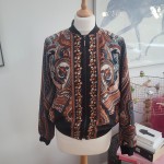 Brown Paisley Bomber
