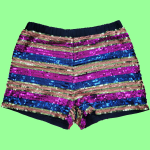 Striped Sequin Shorts