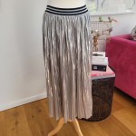 Silver Pleated Skirt